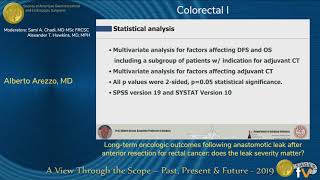 Longterm oncologic outcomes following anastomotic leak after anterior resection for rectal cancer [upl. by Imoyaba636]