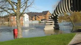 River Severn in Flood Shrewsbury [upl. by Rosemari]