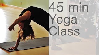 Yoga Body Workout Free Yoga Class Vinyasa Yoga 45 min Class  Fightmaster Yoga Videos [upl. by Lytsirk]