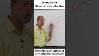 Rheumatic vs infective endocarditis shortvideo youtubeshorts drnajeeb drnajeeblectures [upl. by Guimond339]