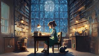 Ghibli ASMR Snowy Library Vibes  Study Girl amp LofBeats ❄️ [upl. by Melton]