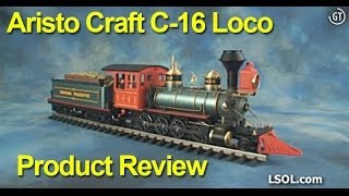 Garden Trains UnBoxing  Aristo Craft C16 280 Steam Locomotive and Wood Caboose Video Archives [upl. by Sirenay730]