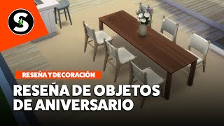 Los Sims 4 Reseña y decoración de objetos nuevos de aniversario Retrasmisión de directo [upl. by Alyahsat706]