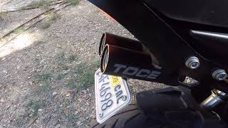 Honda Grom TOCE Exhaust with Quiet Inserts and Internal Baffle [upl. by Annocahs603]