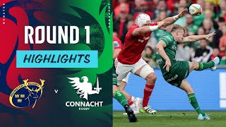 Munster v Connacht  Highlights  Round 1  URC 202425 [upl. by Godiva]