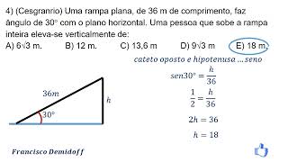 GEOMETRIA PLANA E TRIGONOMETRIA EXERCÍCIO 4 [upl. by Rooke]