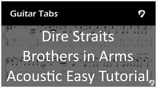 Dire Straits  Brothers in Arms  Acoustic Guitar Tab [upl. by Novah]