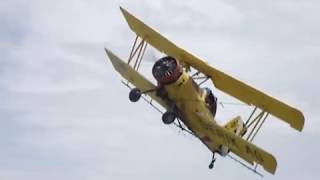 BiPlane Crop Duster Aerial Fly Over and Trick  Stunt [upl. by Moritz]