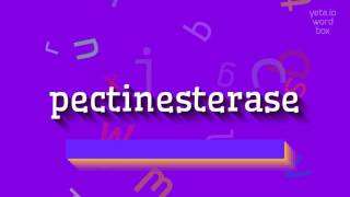 PECTINESTERASE  HOW TO SAY PECTINESTERASE pectinesterase [upl. by Dolloff]