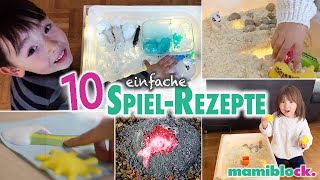 Die 10 schönsten Spielrezepte  DIY mit max 3 Zutaten  Experimente  mamiblock [upl. by Elyagiba]