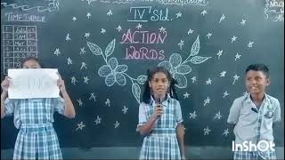 Action Words  IV std  Sri Padma Sarangapani School Sidco nagar Villivakkam [upl. by Constancy]