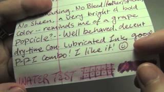 Ink Review Noodlers Purple Heart Ink [upl. by Parrish890]