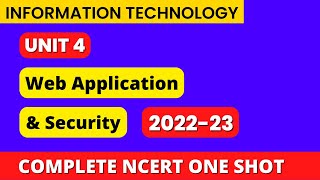 Web Application and Security Class 10 code 402  Class 10 Computer Web Application and Security [upl. by Nrubua]