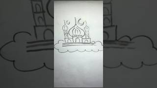 Easy masjid drawing🕌🕌🕌 art viralshortvideo islamicart masjid drawing trending [upl. by Aridnere79]