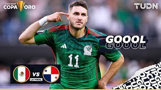 ¡SANTI GIMÉNEZ HACE UN GOL ESPECTACULAR DE PELÍCULA  México 10 Panamá  Copa Oro 2023FinalTUDN [upl. by Sproul]