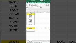 Trick to convert horizontal row into vertical row in Excel🤩 shorts [upl. by Uchida331]