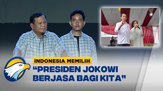 Menang Quick Count Prabowo Sebut Jasa Presiden Jokowi [upl. by Redienhcs]