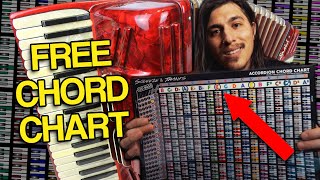 How To Play Accordion with FREE Chord Chart  Beginners Accordion Lesson [upl. by Reames]