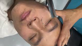 ASMR Rare Razor Shave10 Years Younger to Shave vellus hair and Cuticles on male Customers Face [upl. by Brote407]