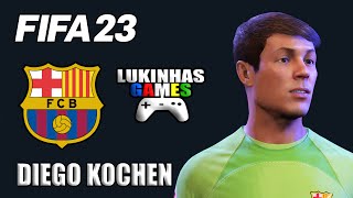 FIFA 23  Diego Kochen  Barcelona  stats  pro clubs  tutorial  look alike  how to create [upl. by Birdella]