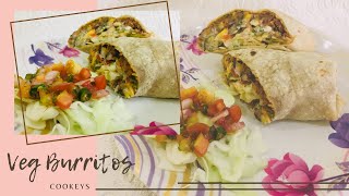 Burritos  Veg Burritos  Homemade Burritos Recipe  CooKeys [upl. by Paine]