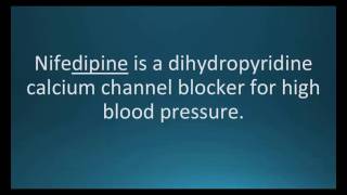 How to pronounce nifedipine Procardia Memorizing Pharmacology Flashcard [upl. by Niall]