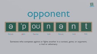 How to pronounce opponent [upl. by Pentheas]