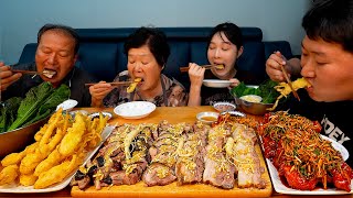 영주 풍기인삼으로 만든 인삼 보쌈족발과 인삼 파닭 Boiled pork Fried chicken with Ginseng  Mukbang eating show [upl. by Lenhart]