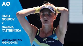 Linda Noskova v Dayana Yastremska Highlights  Australian Open 2024 Quarterfinal [upl. by Dorfman]