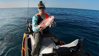 SOLO 34 MILES OFFSHORE on the SeaDoo Fish Pro Trophy Galveston Texas Snapper Fishing [upl. by Nibur]