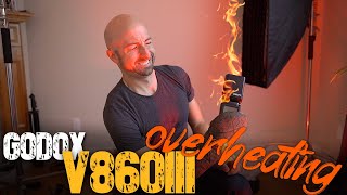 Godox V860iii Overheating Test vs V1 amp V860ii [upl. by Dnaltiak]