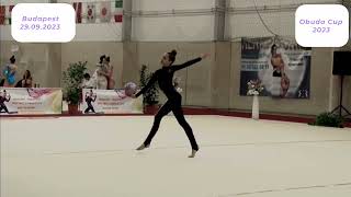 Obuda Cup 2023 Biharyova Laura Junior 2010 A Rhythmics Gymnastics [upl. by Airotal]