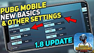 PUBG MOBILE 18 UPDATE NEW BASICS amp OTHER SETTINGS FULL EXPLAINED IN HINDI  KO EXOTIC GAMING [upl. by Aihsenet]