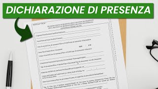 DICHIARAZIONE DI PRESENZA Onde e Como Fazer  Quando Utilizar Documentos para Cidadania Italiana [upl. by Viv]