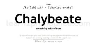 Pronunciation of Chalybeate  Definition of Chalybeate [upl. by Ajad644]