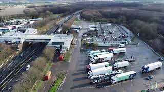 Medway Services Farthing Corner Aerial truckspotting Filming [upl. by Titos]