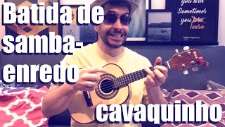 Aprenda a batida de SAMBAENREDO no cavaco em 1 MINUTO [upl. by Nerra]