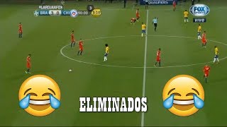 Brasileños le gritan ELIMINADOS a los chilenos [upl. by Adihaj]