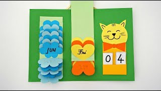 Waterfall calendar  How to make a calendar  DIY Wall calendar  Easy paper crafts [upl. by Aggarwal851]