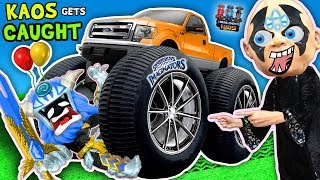 VILLAIN RUNS OVER TOY w CAR  Boiling Toys amp More 💀 Kaos Gets Caught SKYLANDERS IMAGINATORS Skit [upl. by Asp]