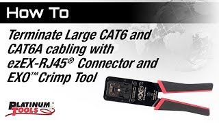 How to Terminate Large Cat6 or Cat6A Cabling with ezEXRJ45 Connectors [upl. by Pena]