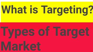 Targeting in Marketing  Types or Approaches of Target Marketing  Marketing Management [upl. by Aieken]