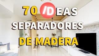 70 IDEAS para SEPARAR AMBIENTES MODERNOS de LISTONES de MADERA  DISEÑO DE INTERIORES ELEGANTES 2024 [upl. by Nael]