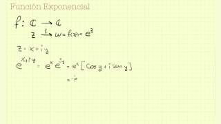 Función exponencial compleja [upl. by Aihsercal132]