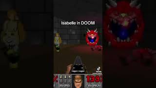 If Isabelle Animal Crossing was in Doom ✨💣 animalcrossingnewhorizons games doomcrossing [upl. by Urien]