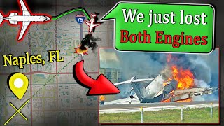 DUAL ENGINE FAILURE  Business Jet Crash on Highway I75 near Naples FL [upl. by Enninaej]