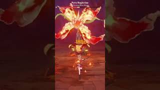 Yoiymiya vs lv37 Pyro Flower genshin genshinimpact [upl. by Crist732]