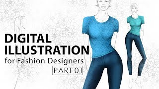 Digital Fashion Illustration Using only Mouse  PART 01  PHOTOSHOP  AAVRITI [upl. by Rina]