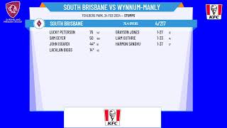 Queensland Premier Cricket  Bulls Masters Two Day  Rd16  South Brisbane v WynnumManly  Day 1 [upl. by Ramah]