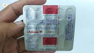 Acenac P Tablet  Aceclofenac And Paracetamol Tablet  AcenacP Tablet  Acenac P Tablet Use Dosage [upl. by Atiuqet]